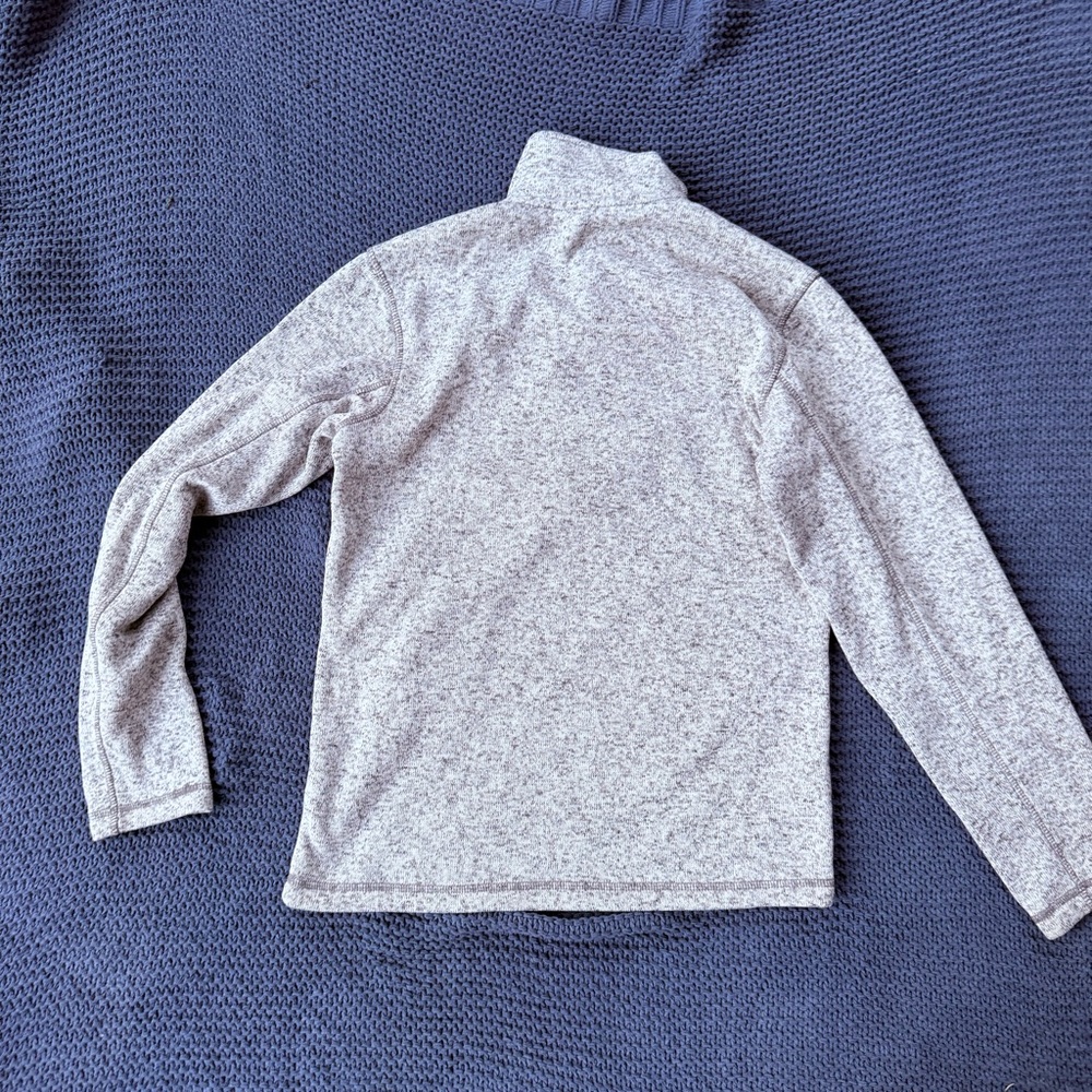 Eddie Bauer Radiator 1/4 Zip Fleece Sweater Gray Men’s Size S Small Mock Neck - Picture 4 of 4